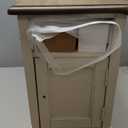 Signature Design by Ashley Realyn French Country Chair Side End Table, Cabinet Storage with Shelf, Outlets and USB Ports, Wood, 14" W x 24" D x 23.13" H, Cream