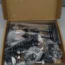 14 Pcs Christmas Accessories Village Figurine Miniature Pine Trees Snow Artificial Christmas Trees Bare Branch Tree Street Lamps for Xmas DIY Crafts Winter Room Landscape(Exquisite Style)