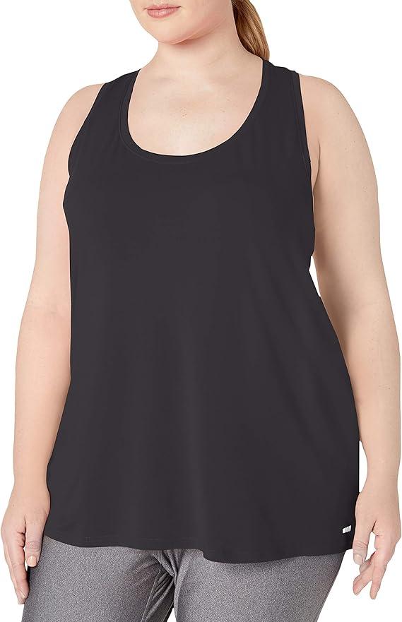 Amazon Essentials Women's Active Quick Dry Tech Stretch Racerback Tank Top (Black, 1L)