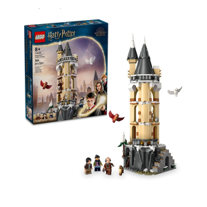LEGO Harry Potter Hogwarts Castle Owlery Toy, Wizarding World Fantasy Toy for Girls and Boys, Harry Potter Castle Playset with 3 Characters, Birthday Gift Idea for Kids Ages 8 and Up