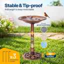 VIVOHOME Bird Bath for Outside, Polyresin Pedestal Bird Baths for Outdoor, Garden, 28 Inch Height Weather-Resistant Birdbaths with 20" Bowl, Antique Bronze