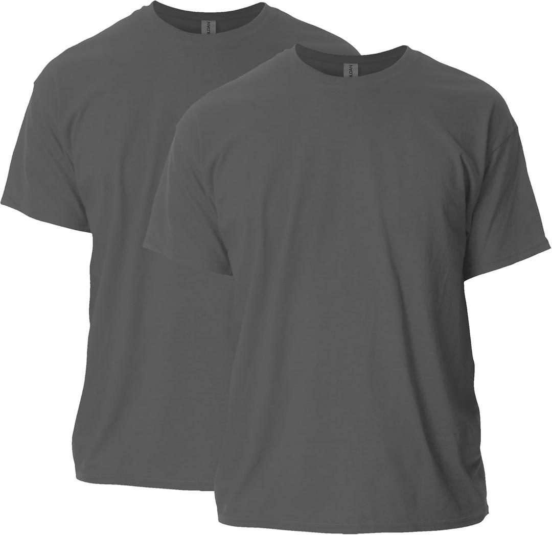 Gildan Adult Ultra Cotton T-Shirt, Style G2000, Multipack (Large, Charcoal)