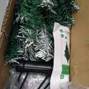 CCINEE 3FT Artificial Christmas Tree, Small Mini Table Top Green Xmas Tree with Flocking Snow Frost Tip and Metal Stand for Porch Coffee Table Centerpiece Arrangements Home Office Holiday Decor