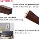 cSeao 4-Pack 3 Inches Wood Furniture Legs, Couch Legs, Sofa Legs, Mid Century, with 5/16 inch Bolts for Couch Ottoman Loveseat Coffee Table Cabinet