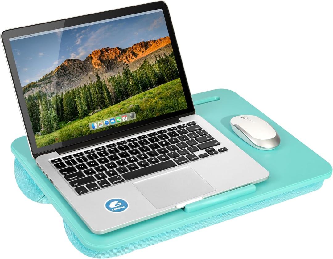 LAPGEAR The Original Lap Desk – Aqua Sky, Fits 17" Laptops
