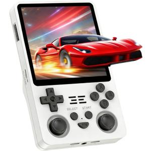 RGB20SX Retro Handheld Game Console Portable Retro Video Console with 4.0 Inch IPS 720*720 HD Screen 5000mAh Battery Retro Portable Gaming Console (White)