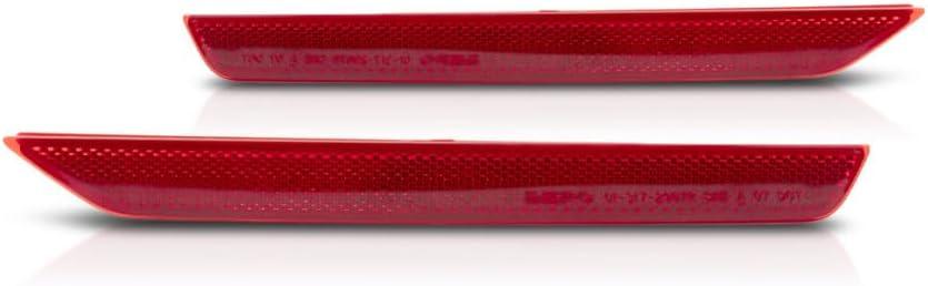 For Honda Odyssey Rear Reflector Assembly Unit 2011-2017 Pair Driver and Passenger Side LED CAPA Certified HO1184100 + HO1185100 | 33555-TK8-A01 + 33505-TK8-A01