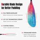 Kayak Paddle Premium Carbon Shaft and Gradient Full Fiberglass Blade, Lightweight Adjustable Carbon Fiber Kayaking Oars, 230-240 cm/90-94 inches, Colorful Series