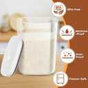 TBMAXS Airtight Rice Container 20 Lbs, Clear PET Plastic Food Storage Container Bin For Flour Sugar, Dry Food Holder with Easy Locking Lid for Kitchen Pantry Organization and Storage
