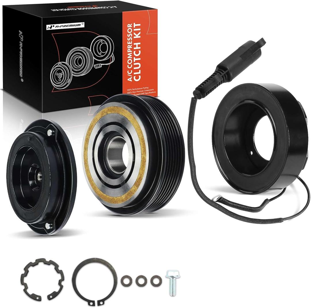 A-Premium Air Conditioner AC Compressor Clutch Kit Compatible with Mercedes-Benz C220, C230, C280, E300, E320, E420 & Chrysler & Dodge Sprinter 2500 & Freightliner Sprinter 3500, 7SB16C Style Only