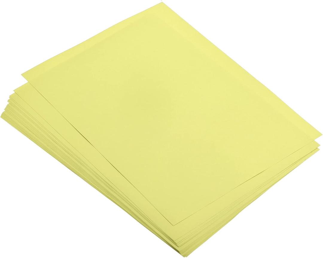 MECCANIXITY 50 Sheets Colored Copy Paper 8.5 x 11 Inch Printer Paper 80gsm Light Yellow for Office Printing, Document Copying, Invitations, Forms, Art Projects