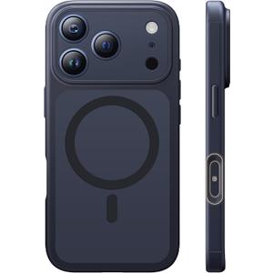TAURI for iPhone 17 Pro Max Case, Compatible with MagSafe, (Full Camera Protection) Camera Control Cover Solid-Color Matte Magnetic 17 Pro Max Phone Case, Black