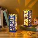 Tellingyou 6 Pcs Graduation Table Centerpieces Boxes Class of 2026 Graduation Lantern with LED Light Congrats Grad School College Photo Props for Party Table Decor(7.87 * 2.8inch,Blue)