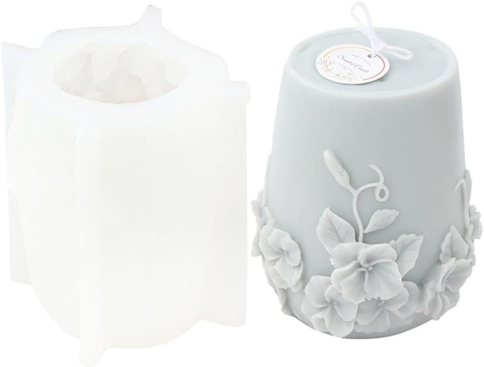 1 Piece, Vine Flower Downward Silicone Candle Mold DIY Aromatherapy vase Gypsum Mold Resin Model Cake Decorative Candle