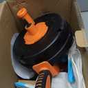 Drain Auger, Clog Remover with Drill Adapter, 25 Feet Flexible Plumbing Snake Use Manually or Powered for Kitchen, Bathroom and Shower Sink, Comes with Gloves (orange)