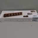 Wood Coat Rack Wall Mount, Coat Hooks Hanger Wall Mounted, Heavy Duty Wall Coat Rack with 6 Hooks for Hanging Coats/Keys/Hats/Robe&Towels/Plants/Bags, Walnut