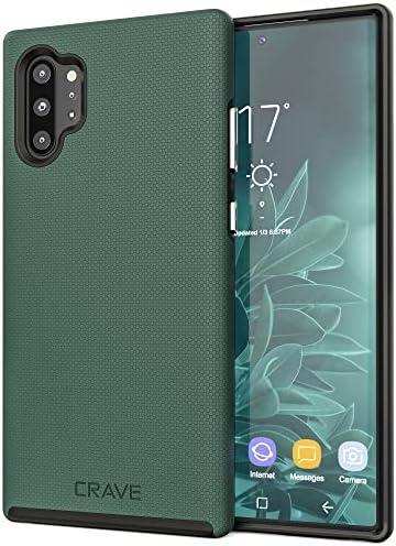 Crave for Galaxy Note 10 Plus Case, Shockproof Protection Dual Layer Case for Samsung Galaxy Note 10 Plus (6.8 inch) - Forest Green