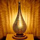 Baquler Moroccan Table Lamp Vintage Modern Decorations Desk Lights Metal Turkish Moroccan Bedside Vintage Nightstand Lamp for Bedroom & Living Room Home Decor