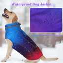 Doglay Waterproof Dog Coat, Reflective Dog Winter Jacket with Pocket & Turtleneck, Warm Puppy Snow Jacket for Small Medium Large Dogs - Gradient Blue Purple Pink, S