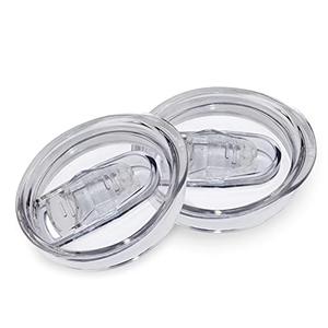 XccMe 12oz Wine Tumbler Replacement Lids,Inner Diameter 2.8'' X 2.8'',2 Pack Spill Proof Splash Resistant Silicone Sliding Covers,Straw Friendly, BPA Free