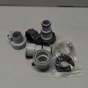 PAMASE Pool Hose Adapter A & B - Conversion Connector for 1.5"&1.25" Hoses with Clamps Gaskets, Replacement Parts fits Intex Filter Pumps, Saltwater System, Above Ground Swimming Pool - 4Pack