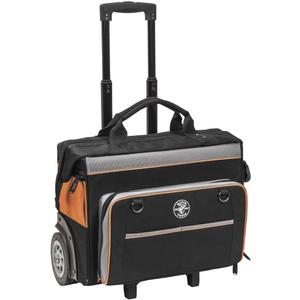 Klein Tools 55452RTB Tool Bag, Water Resistant Tool Storage Organizer Rolls on Rugged 6-Inch Wheels, 24 Pockets, Load Tested to 200-Pound