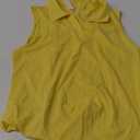 MathCat Women's Sleeveless Golf Shirts UPF 50+ Quickly Dry Tennis Polo Lightweight Sports Athletic Tank Tops (X-Large, Yellow)