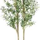 Olive Tree Olive 7 feet, Artificial Olive Tree with White Pot, Fake Tree with 1882 Dense Leaves & 96 High-Simulated Olive Fruits - Easy Assembly, Low Maintenance (Olive Tree 7ft)