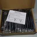 Ravinte Black Cabinet Handles 30 Pack - 4 Inch Matte Square Pulls, Kitchen Hardware 6-3/8 Inch Overall Length, Drawer Pulls