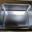 Stainless Steel Cat Litter Box - Large Metal High-Sided Pan for Cats, Pets, Non-Stick, Odor-Free, Easy to Clean, Splash-Proof, Durable ((2 Pack) 17.7" L x 13.8" W x 6" H)