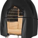 Egg Chair Cover Waterproof Double Egg Chair Covers for Outdoor Furniture 420D Patio Hanging Swing Chair Cover 91x80 inches (Black)