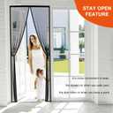 Fiberglass Magnetic Screen Door Fit Door Size 38 x 82 in- Heavy Duty Fiberglass Screen Door Mesh for Interior Door, Patio and Sliding Doors - Door Screen Magnetic Closure Let Fresh Air in