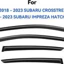 Window Visors Rain Guards for 2018-2023 Subaru Crosstrek & Subaru Impreza Hatchback 17-23, Out-Channel Window Vent Wind Deflectors Visors Shades
