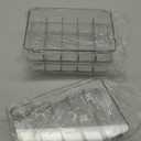 FORUP Sunglasses Organizer, Plastic Stackable Eyeglass Case Storage Organizer, Sunglass Glasses Storage Box with Hinged Lid, 5 Sections, 3 Pack, Clear