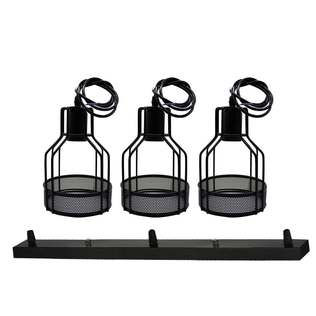 Hqlmzd Farmhouse Pendant Lights Kitchen Island, Kitchen Light Fixtures, Rustic Dining Room Light Fixture with 4 E26 Bulb Sockets, Ceiling Pendant Light Fixtures for Kitchen Dining Room Living Room