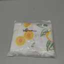 Embroidered Summer Lemon Kitchen Curtains Valances 58 x 15 Inch Yellow Lemon Window Treatment Valance Fresh Fruit Flower Leaf Curtain for Bedroom Bathroom Living Room Decor