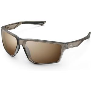 KastKing Osage Polarized Sport Sunglasses for Men and Women, Ideal for Driving Fishing Cycling Running, UV Protection (Frame: Gray /Lens: Brown)