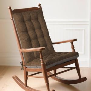 Rocking Chair Cushion Indoor Extra Large Rocking Chair Pads High Back Non Slip Textured Seat and Back Cushion Set with Ties for Wooden Rocker 1 Pack 20x20 Inch Coffee