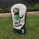 Golf Head Covers Humorous Crocodile Cartoon Embroidery Luxurious Waterproof and wear-Resistant Silicone Leather Durable Driver & Wood Club Covers