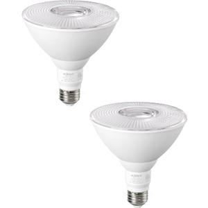 EDISHINE Flood Light Bulbs, PAR38 LED Outdoor Flood Light Bulbs, 120W Equivalent Dimmable Waterproof for Patio Yard Porch Driveway Garage, 5000K Daylight White 18W 1800LM E26 Base, 2 Pack, ETL Listed