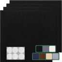 VallisCo Carpet Tile 20 Pack 24 X 24 Self Adhesive Carpet Floor Tiles Anti-Slip Squares Peel and Stick Floor Tile DIY Installation for Bedroom(Black)