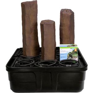 Aquascape Faux Basalt Column Landscape Fountain Kit with AquaBasin and Pump, Set of 3 Columns, 78366