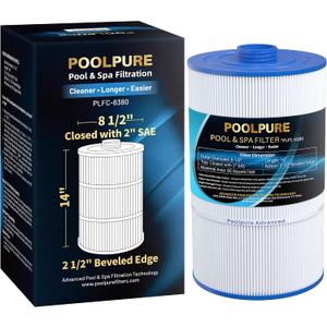 POOLPURE Replacement Filter for Sundance 6540-501, PSD85-2002, Unicel C-8380, Filbur FC-2810, Excel Filters XLS-840, Aladdin 18007, Baleen AK-70031, Magnum SU80, 85 sq.ft Filter Cartridge