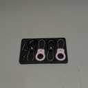 Air tag Holder,(4 Pack) Air tag Keychain with Secure Lock, Air Tags Case with Wire Cable for Apple Airtag, Anti-Lost Protective Case with Keyring for Luggage, Key, Pet, Bag, Black/Purple