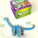 Coogam Build Your Own Dinosaurs Toy, Snap Together Building Dinosaurs Playset, Wooden STEM Take Apart Dinosaur Builder, Montessoi Fine Motor Building Toy Gift for 3 4 5 Years Old Kids