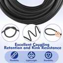 Epdm Garden Rubber Hose 3/8 Inch x 100 ft, Heavy Duty sprayer Hose 145 Psi Kink Resistant, General Purpose Air Water Chemical Resistant for Landscaping Agriculture Irrigation Industrial Use