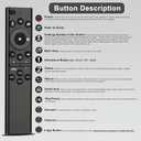 Luyeper Replacement for Samsung TV Remote, for 2019-2025 Samsung Remote Control for Smart TV, Frame, QLED, Curved Series