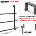 Livabber 3-Tier Over The Door Towel Rack, All Metal Towel Rack with Hooks for Door Hanging, Behind Door Towel Bar Towel Storage Holder for Bathroom Accessories, Black (22.8" L x 5.9" W x 24.4" H)