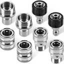 WOJET Pressure Washer Quick Connect Kit, M22 14mm Quick Connect Pressure Washer Fittings, M22 to 3/8 Quick Connect, Garden Hose Quick Connect, Pressure Washer Adapter Set, Stainless Steel Hose Adapter