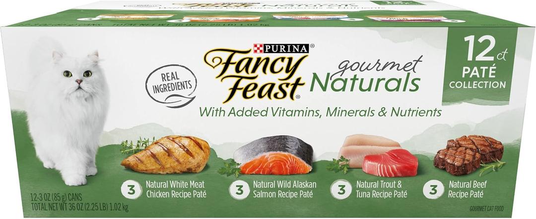 Purina Fancy Feast Grain Free Pate Variety Pack (2 Packs of 12) 3 oz Cans (EXP 05/30/28)